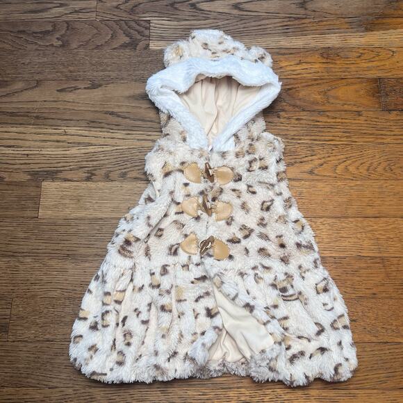 Adidas Track Suit Baby Girl 18 Months Leopard Fuzzy Vest & Vans Shoes Toddler 7 - Picture 15 of 16